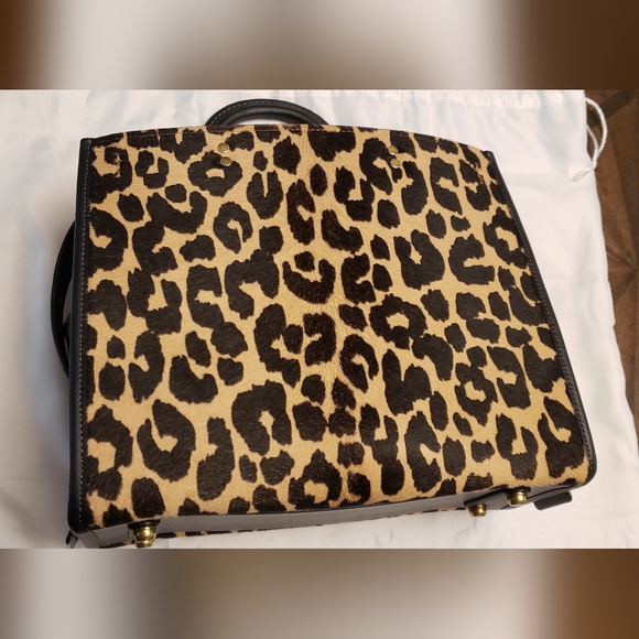 Coach Rogue Haircalf Leopard Print Glovetanned Leather Bag - Picture 9 of 16